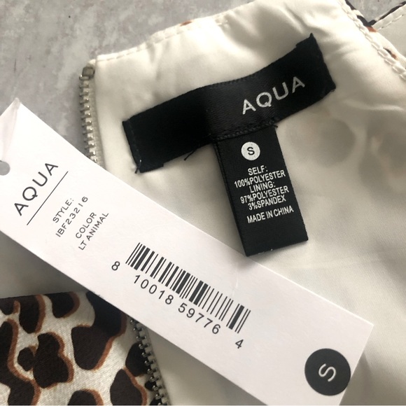 AQUA x Mary Katrantzou Leopard Print Halter Top, S NWT - Picture 4 of 8